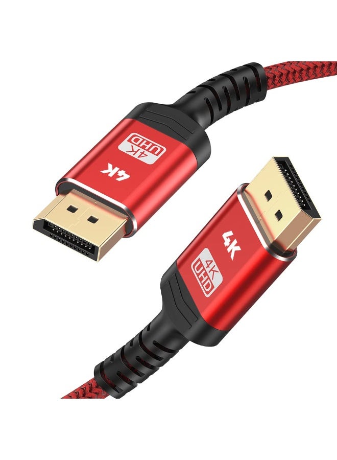 DisplayPort to DisplayPort Cable (1.8M) , 4K DisplayPort 1.2 Cable[4K@60Hz, 2K@165Hz, 2K@144Hz], 1.2 DP to DP Cable Gold-Plated Nylon Braided High Speed - Image 1